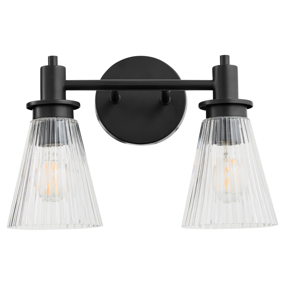LAWTON 2 LIGHT VANITY - MATTE BLACK