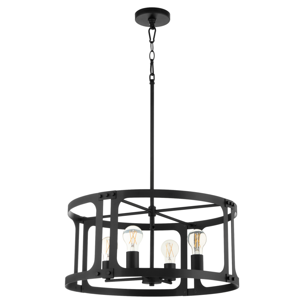 COLBURN 4 LIGHT PENDANT - MATTE BLACK